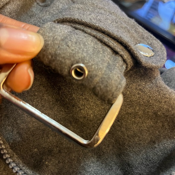 Esprit Hooded Three Quarter Length Gray Coat size Large - Picture 11 of 15